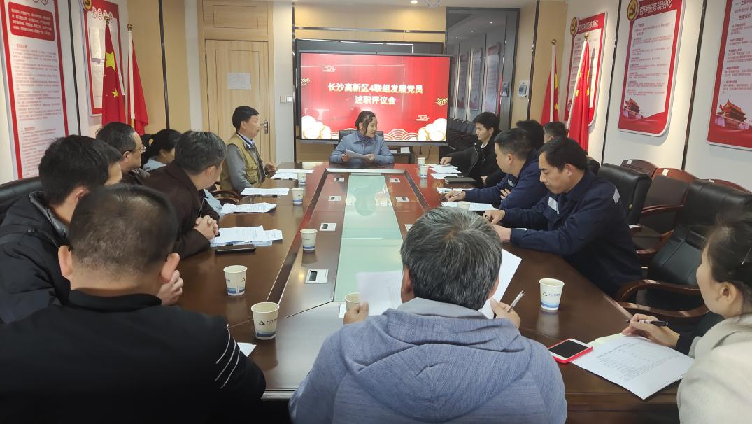 高新區(qū)第四聯(lián)組組長、九九智能環(huán)保黨支部書記劉淑芳主持會議
